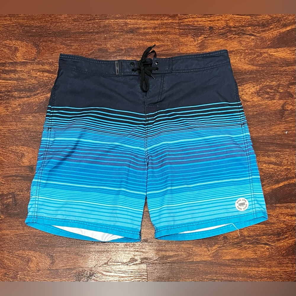 Ron Jon Surf Shop Striped Board Shorts Size 26 Waist